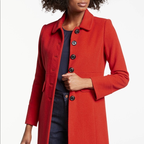 Boden Red Pea Coat for Women - Picture 2 of 5